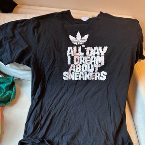 Black graphic tee shirt